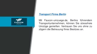 transport firma berlin mit faucon umzuege