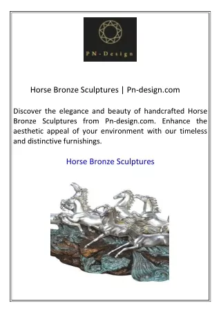 Horse Bronze Sculptures  Pn-design.com