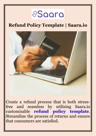 Refund Policy Template  Saara.io