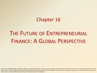 chapter 16 the future of entrepreneurial finance a global perspective