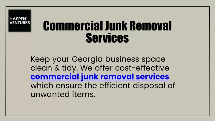 commercial junk removal services