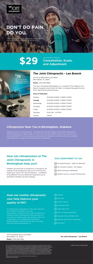 The Joint Chiropractic - Lee Branch