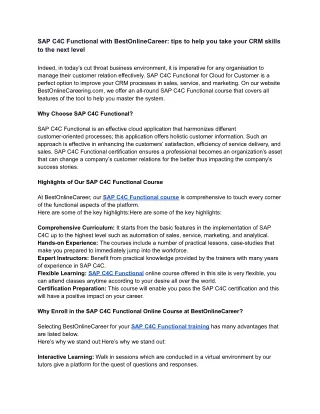 SAP C4C Functional with BestOnlineCareer (1)