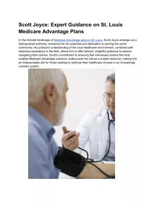 Scott Joyce_ Expert Guidance on St. Louis Medicare Advantage Plans