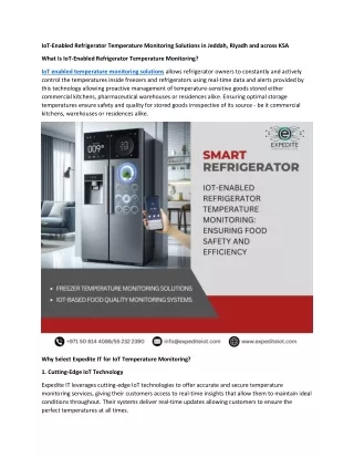 iot enabled refrigerator temperature monitoring