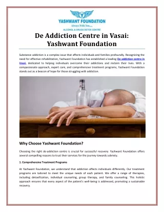 Finding Hope at a De Addiction Centre in Vasai