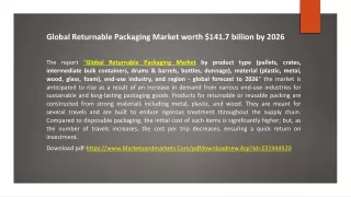 Global Returnable Packaging Market worth $141