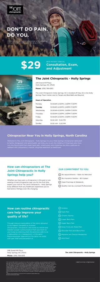 The Joint Chiropractic - Holly Springs