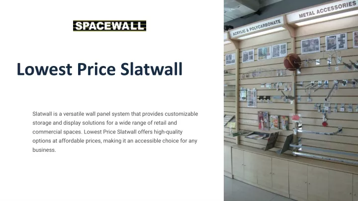 lowest price slatwall