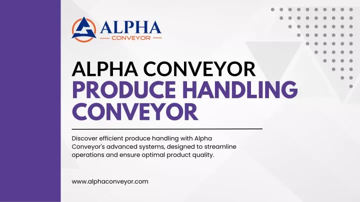 alpha conveyor produce handling conveyor