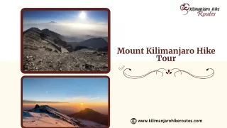 Mount Kilimanjaro Hike Tour