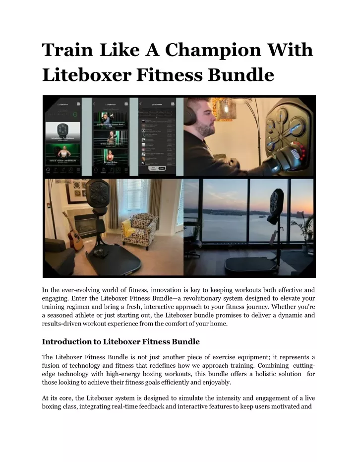 train like a champion with liteboxer fitness bundle