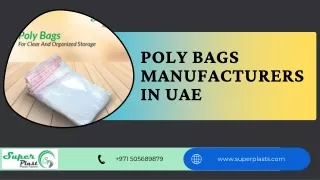 Poly Bags Manufacturers in UAE pdf