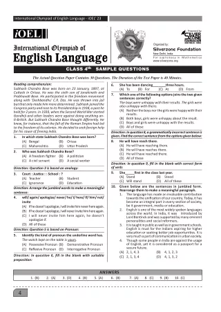 international olympiad of english language ioel 23