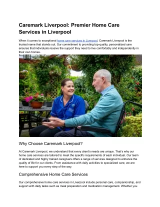 Caremark Liverpool_ Premier Home Care Services in Liverpool