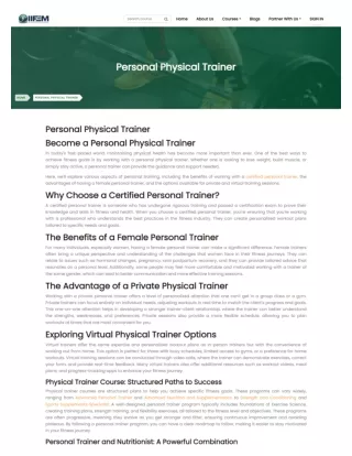 Become Personal Physical Trainer