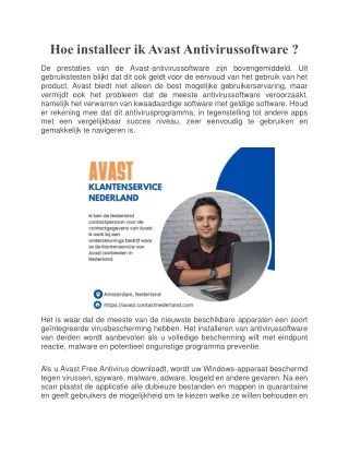 Hoe installeer ik Avast Antivirussoftware ?