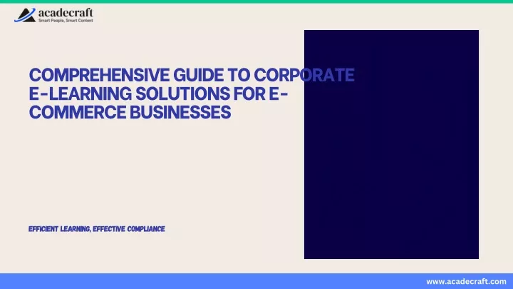 comprehensive guide to corporate e learning