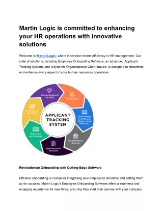 Martin Logic is committed to enhancing your HR operations with innovative solutions