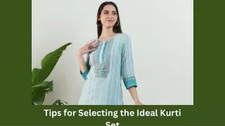 Tips for Selecting the Ideal Kurti Set