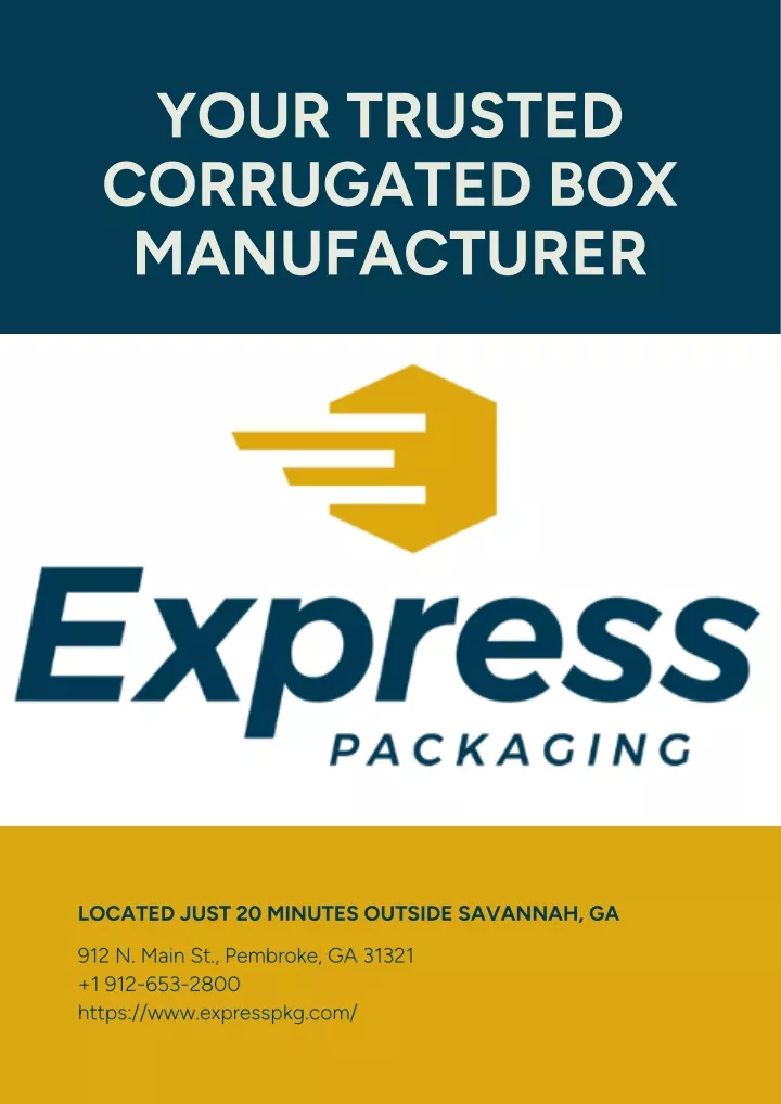 your trusted corrugated box manufacturer