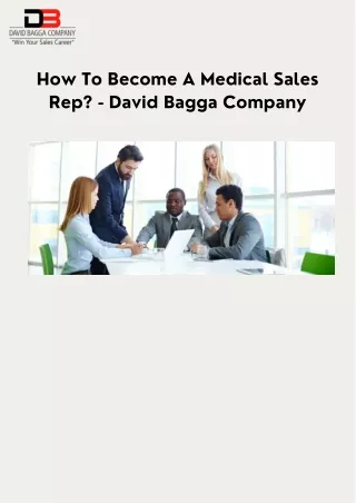 Medical Sales Uses Effective Sales Techniques