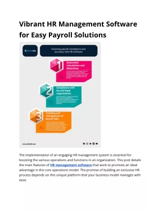 Vibrant HR Management Software for Easy Payroll Solutions