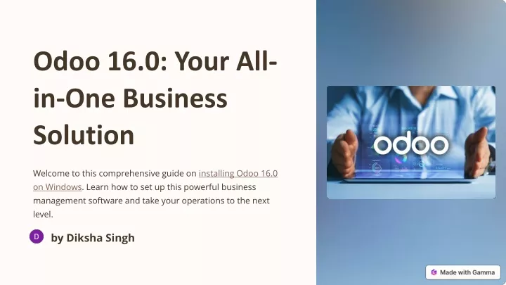 odoo 16 0 your all in one business solution