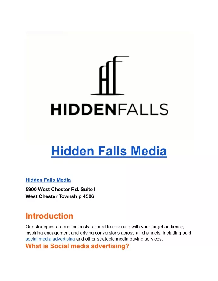 hidden falls media