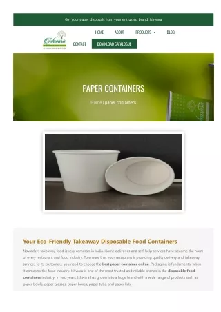 High-Quality Disposable Food Containers with Eco-Friendly Solutions