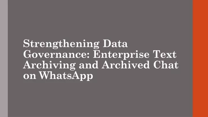 strengthening data governance enterprise text