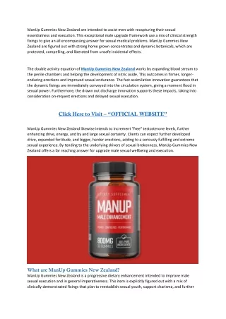 manup gummies new zealand are intended to assist