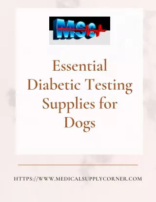 Buy Essential Diabetic Testing Supplies for Dogs