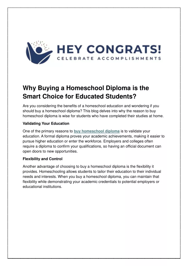 why buying a homeschool diploma is the smart