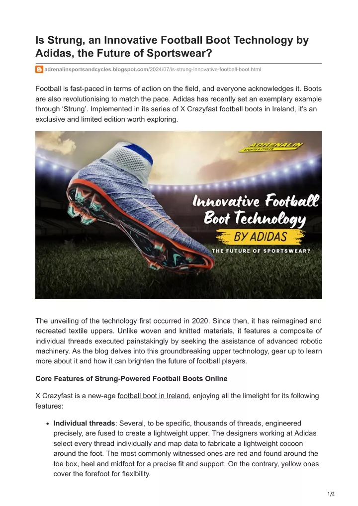 is strung an innovative football boot technology