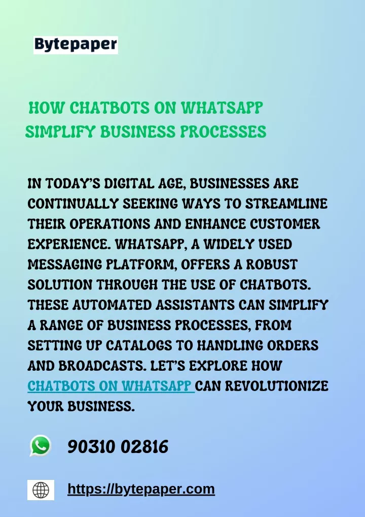 how chatbots on whatsapp simplify business