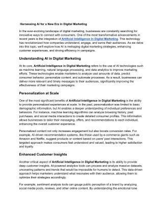 harnessing ai for a new era in digital marketing