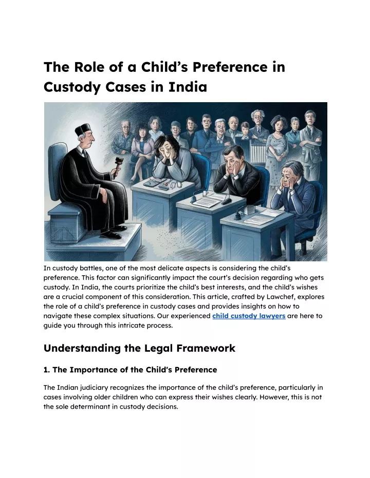 the role of a child s preference in custody cases