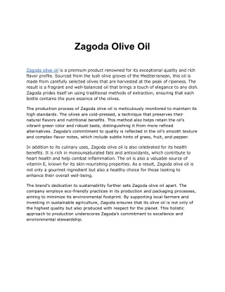 _Zagoda Olive Oil