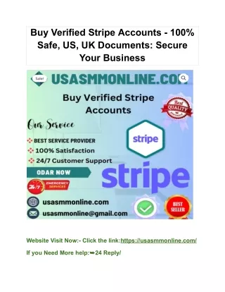 Buy Verified Stripe Accounts