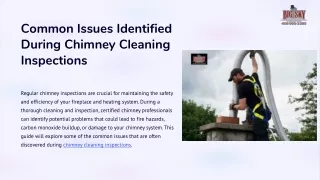 Common Issues Identified During Chimney Cleaning Inspections