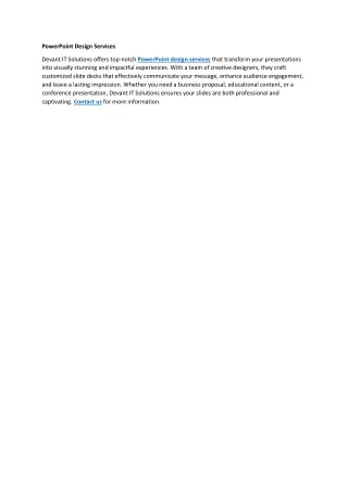 powerpoint design services