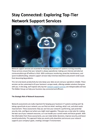 Exploring Top-Tier Network Support Services