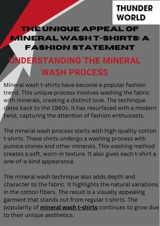 Trendy Mineral Wash T-Shirt A Must-Have Fashion Statement