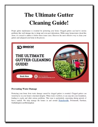 The Ultimate Gutter Cleaning Guide!