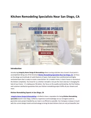 Kitchen Remodeling Specialists Near San Diego