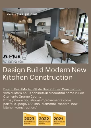 Design Build Modern New Kitchen Construction