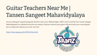 Guitar Teachers Near Me