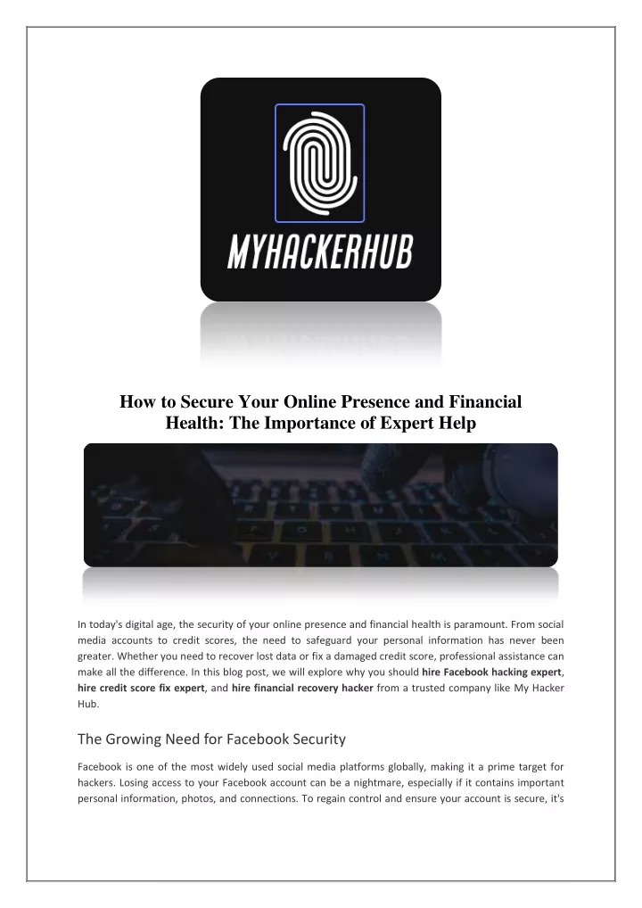 how to secure your online presence and financial