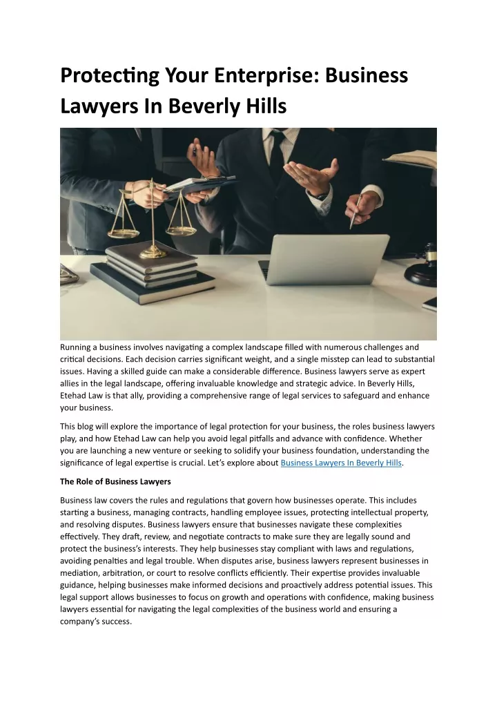 protecting your enterprise business lawyers